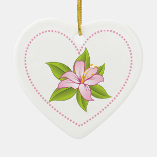 Stargazer pink lily custom ornament