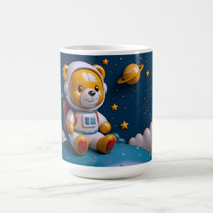 Stargazing Astronaut Teddy Coffee Mug