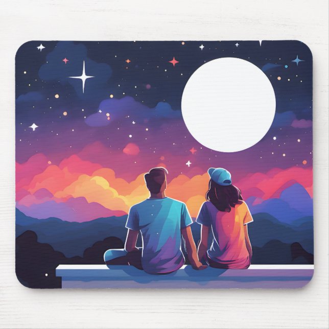Stargazing Couple Mouse Pad (Front)