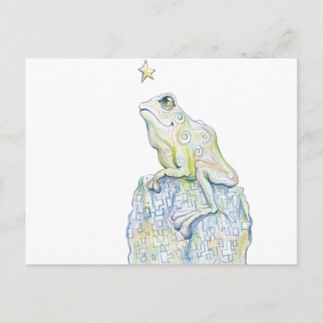 Stargazing Frog Postcard (Front)