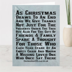 Staring At An Empty Chair Card