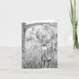 Staring Deer Card