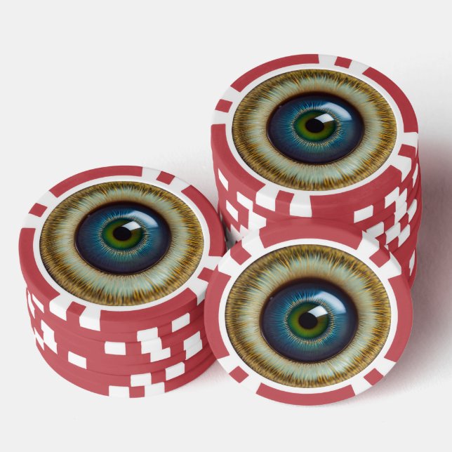 Staring Eyeball Poker Chips (Stack)