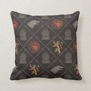 Stark, Lannister, Targaryen, Iron Throne Pattern Cushion