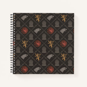 Stark, Lannister, Targaryen, Iron Throne Pattern Notebook