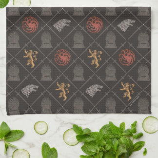 Stark, Lannister, Targaryen, Iron Throne Pattern Tea Towel