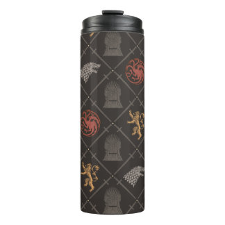 Stark, Lannister, Targaryen, Iron Throne Pattern Thermal Tumbler