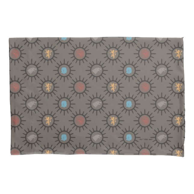 Stark, Lannister, Targaryen, Night King Pattern Pillowcase (Front)