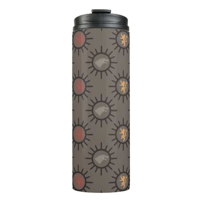 Stark, Lannister, Targaryen, Night King Pattern Thermal Tumbler (Front)