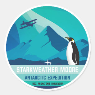 Starkweather-Moore Antarctic Expedition Classic Round Sticker