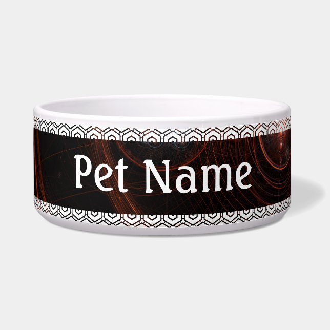 Starlight Abstract Art Dog Bowl (Front)