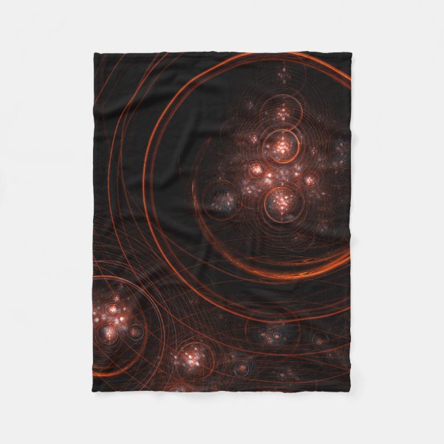 Starlight Abstract Art Fleece Blanket (Front)