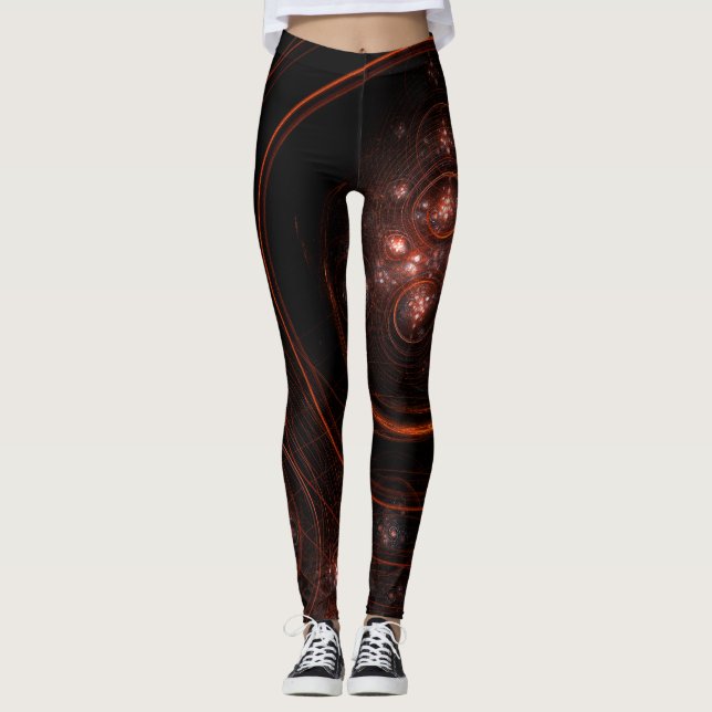 Starlight Abstract Art Leggings (Front)