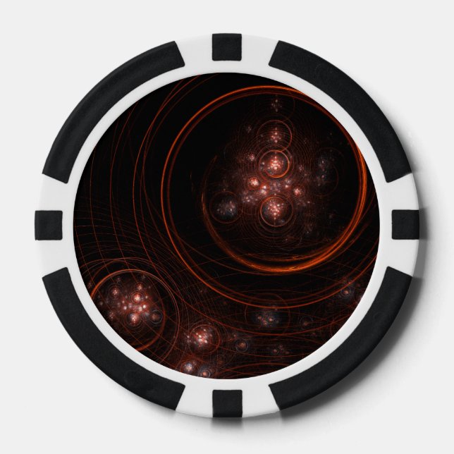 Starlight Abstract Art Poker Chips (Front)