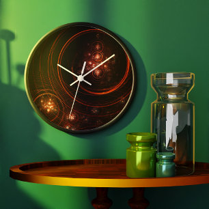 Starlight Abstract Art Round Large Clock