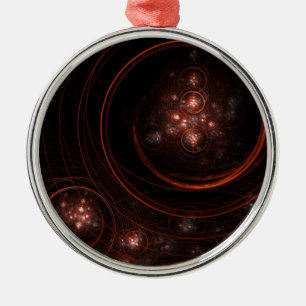 Starlight Abstract Art Round Metal Tree Decoration