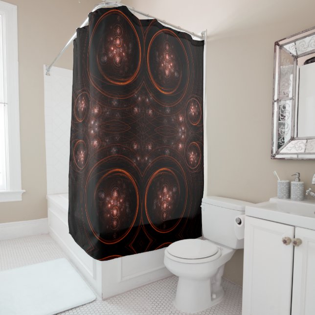 Starlight Abstract Art Shower Curtain (In Situ)