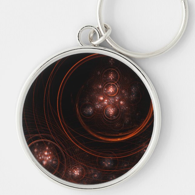 Starlight Abstract Art Small Key Ring (Front)