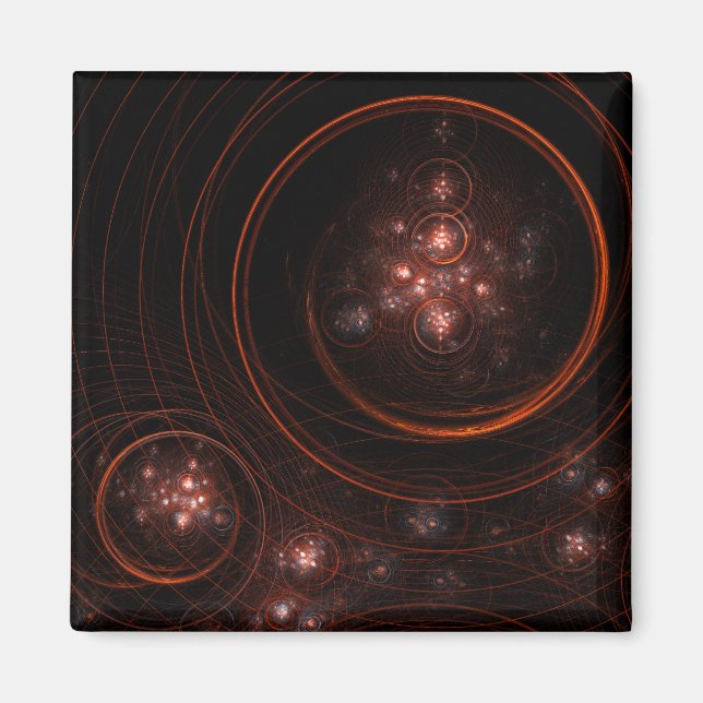 Starlight Abstract Art Square Magnet (Front)