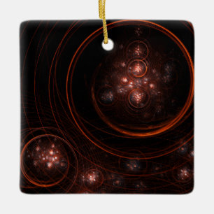 Starlight Abstract Art Square Ornament