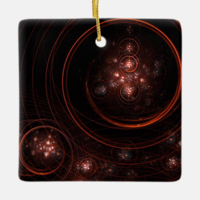 Starlight Abstract Art Square Ornament (Front)
