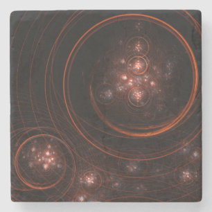 Starlight Abstract Art Stone Coaster