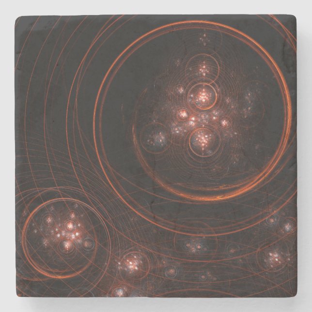 Starlight Abstract Art Stone Coaster (Front)