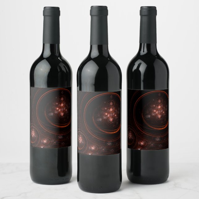 Starlight Abstract Art Wine Label (Bottles)