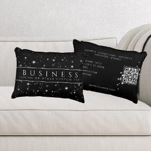 Starlight Black Business Card Decorative Cushion