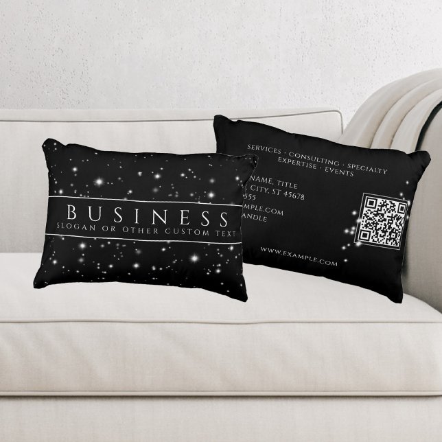 Starlight Black Business Card Decorative Cushion (Creator Uploaded)