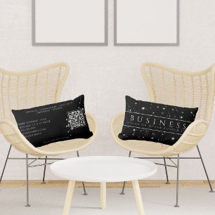 Starlight Black Business Card Lumbar Cushion