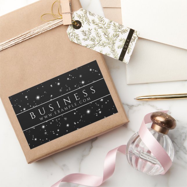 Starlight Black Rectangular Sticker (Gifting)