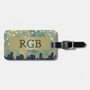 Starlight City Nights Luggage Tag