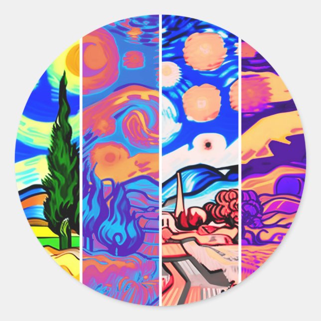 starlight classic round sticker (Front)