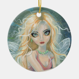 Starlight Fairy Fantasy Art Ceramic Ornament