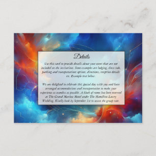 Starlight Fusion of Fire and Ice Wedding Enclosure Card
