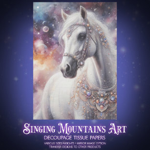 Starlight Galaxy Beautiful Horse Art Decoupage Tissue Paper