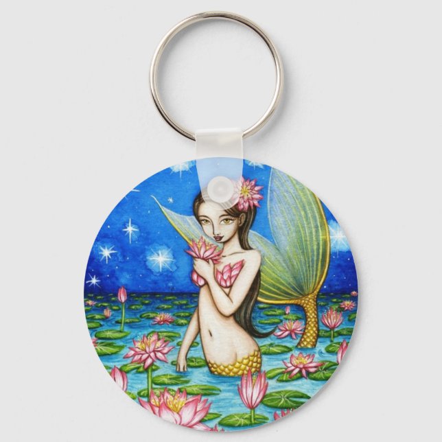 Starlight Lily Mermaid Key Ring (Front)