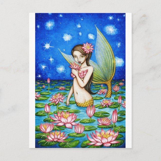 Starlight Lily Mermaid Postcard (Front)