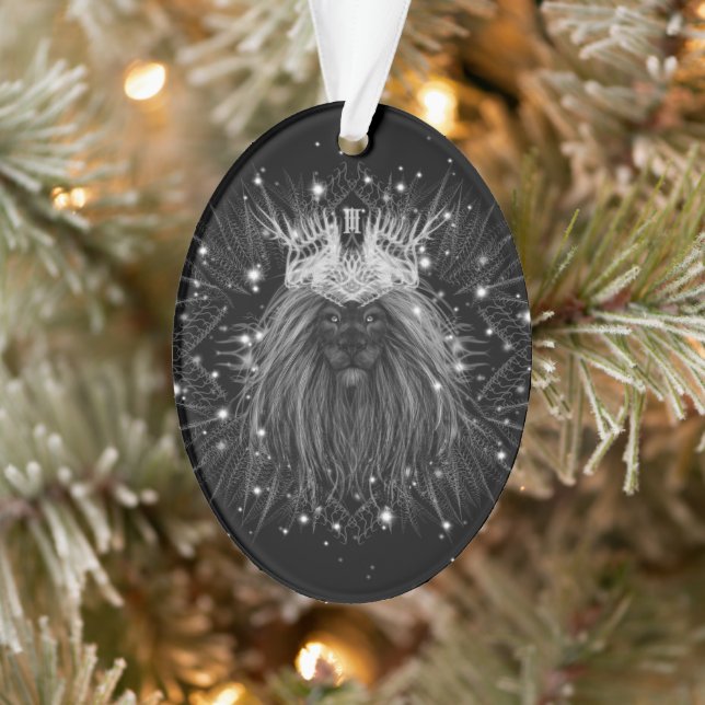 Starlight Lion with Crown Monogram Ornament (Tree)