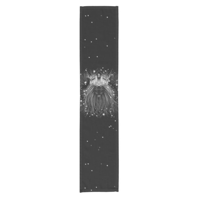 Starlight Lion with Crown Monogram Short Table Runner (Front)