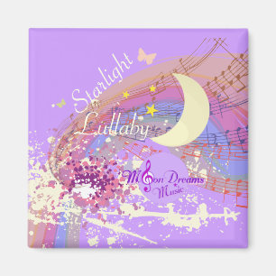 Starlight Lullaby Colorsplash Square Magnet