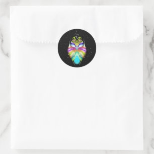 Starlight Oracle Owl Classic Round Sticker