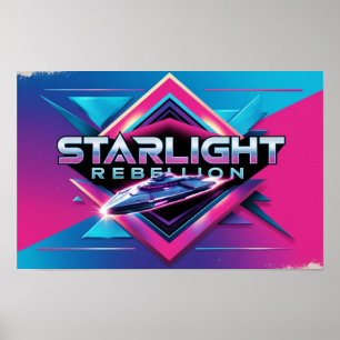 Starlight Rebellion Retro Pop Culture Poster