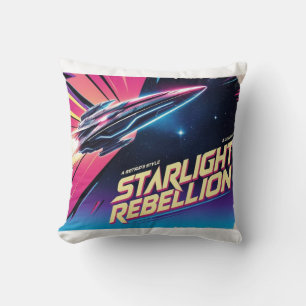 Starlight Rebellion Retro Pop Culture Poster 80s- Cushion