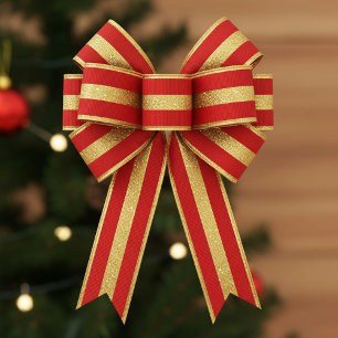 Starlight Red & Gold Grosgrain Ribbon
