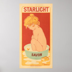 STARLIGHT SAVON Shower Bath Soap Henri Meunier Poster