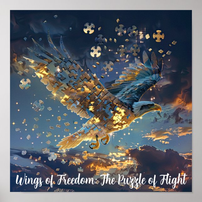 Starlight Soar Eagle Puzzle Poster (Front)