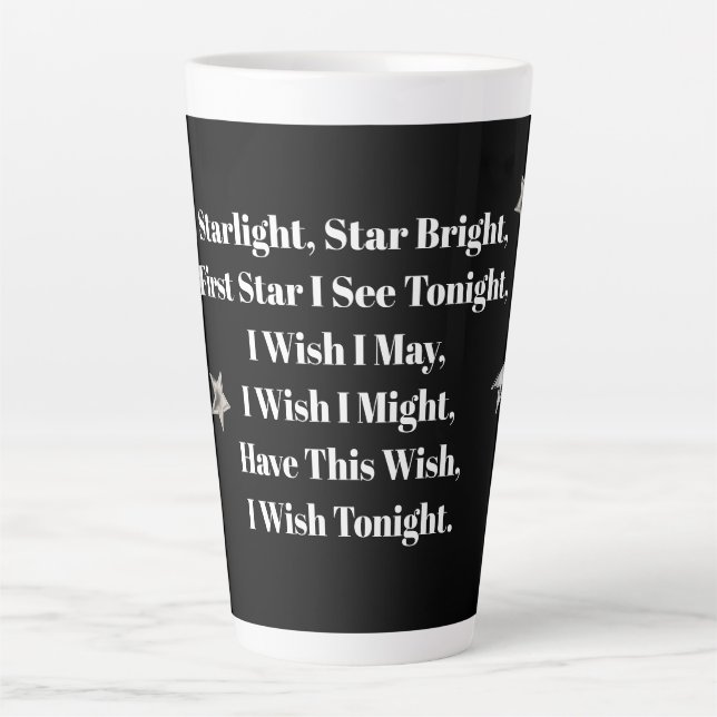 Starlight, Star Bright 17 oz Latte Cup (Front)