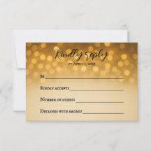 Starlight Vow Wedding RSVP Card
